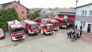 Uroczyste przekazanie wozu Mercedes z drabiną. OSP Dobczyn 2022