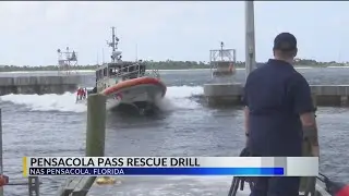 U.S. Coast Guard and Escambia County first responders conduct mass rescue operation exercise