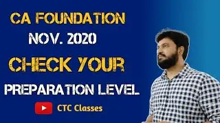 CA Foundation Nov. 2020 l Check Your Preparation Level