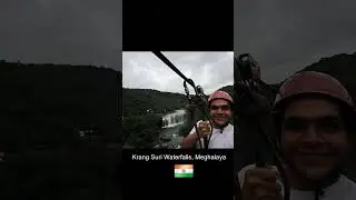 Zipline in Meghalaya. Krang Suri Waterfalls 🇮🇳