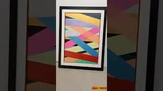 NO. 3 LINE ABSTRACT PAINTING #painting #frame #abstractart #shortvideo #satisfying