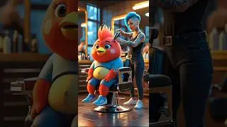 Evolution Of Red Bird: Red Bird Gets a Fresh Cut!#shorts #birds #redbird #evolution