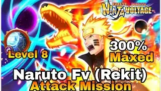 300% Maxed Naruto Fv (Rekit) Attack Mission Showcase😱 + Summons | 5.5 Anniversary | NxB Nv