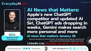 Apple&rsquo;s new ChatGPT competitor and updated AI Siri, ChatGPT ads dropping in weeks and more
