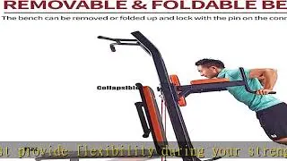 HARISON Multifunction Power Tower with Bench Pull Up Bar Dip Station for Home Gym Workout Strength