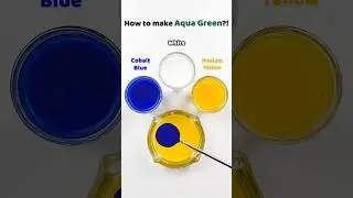 How to make Aqua Green?! #colormixing #satisfying #mixingcolors #asmr
