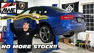 B8.5 Audi S4 Gets AWE Non-Resonated Downpipes!