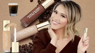 NEW! MARC JACOBS EXTRA SHOT CAFFEINE CONCEALER + FOUNDATION | FULL FACE OF MARC JACOBS BEAUTY