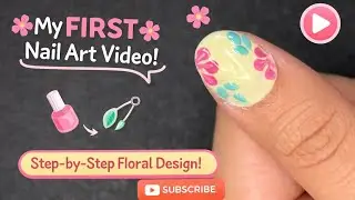 Easy Flower Nail Art Using Matchstick 🌸 | First Video #EasyNailArt #NailArt #FloralNails#youtube 