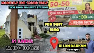 Low Price Plot & House for Sale: 50/50 EMI Scheme, ₹1,500 Per Month—Land Plus Home for ₹21 Lakhs