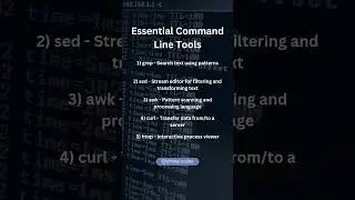 Important command line tools #cmd #coding #github #tools #programming #terminal #ubuntu #developer