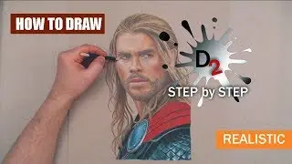 Colored Pencil Drawing Thor - Timelapse Video | draw2night