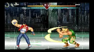 Terry Bogard VS Major Guile - The Extreme Combat OF Classic Versions - Snk Vs Capcom
