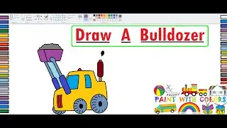 Draw A Bulldozer - How To Draw Bulldozer - Draw In Ms Paint