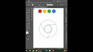 Google chrome logo design #adobeillustrator #logo #tutorial2024 #shorts