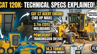 Cat 120K Grader high way Road work