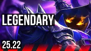 VEIGAR vs DARIUS (TOP) | 13/0/5, Legendary, 6 solo kills | KR Diamond | 25.22