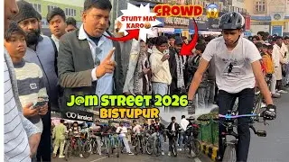 J@mstreet2026 😍bistupur me cycle stunt Ka crowd 😱|| Jamshedpur Sunday jam street me ho gya panga🤬