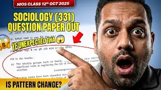 NIOS Class 12 Sociology 331 Question Paper Oct 2025 Sociology Class 12 Previous Year Question Paper