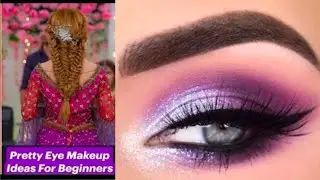 Huda Beauty mercury Retrograde palette purple glitter eyes makeup tutorial 👀💄🌹