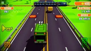 Blocky Highway: Traffic Racing Pixar cars with Colored Gameplay