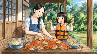 Catching Crabs & Cooking A Seafood Feast 🦀 | Relaxing Ghibli Style Countryside Life & ASMR