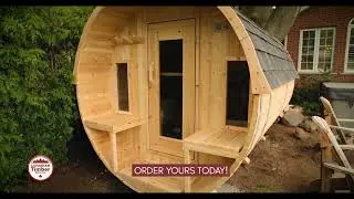 Shingle Roof on Leisurecraft Barrel Sauna