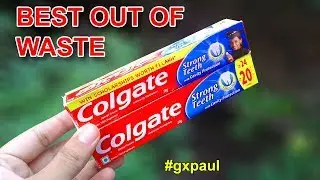 Best Out of Waste | COLGATE EMPTY PACKETS REUSE | Best Out Of Waste Colgate Box Craft Idea