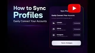 Modern Profile Sync UI Design | Social Media Integration #threejs #vural #trending #uidesign