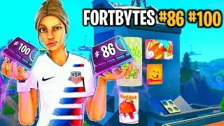 DESAFIOS COLETE FORTBYTES - FORTBYTE 86 - FORTBYTE 100 - TEMPORADA 9 FORTNITE BATTLE ROYALE