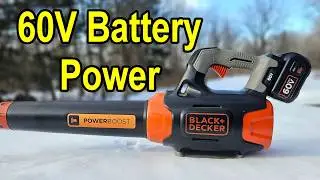 Новая 60-вольтовая батарея повышает мощность воздуходувки Black & Decker 60V #60Vlithiumbattery #...