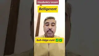Vocabulary Lesson - Belligerent | Learn Advanced English #learnenglish #english #vocabulary