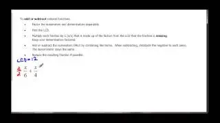 110-42 Adding and Subtracting Rationals
