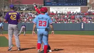 Ole Miss Baseball Defeats #6 ECU 8-6 (2-19-17)