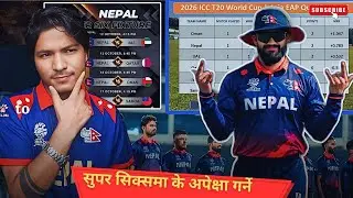 Super Six countwdown: Equation, Fixtures Explain. Group Stage summarize, 🇳🇵vs 🇦🇪 Classico