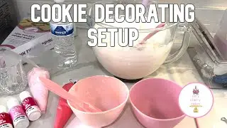 How I set up to decorate cookies | Very Cherry Cakes