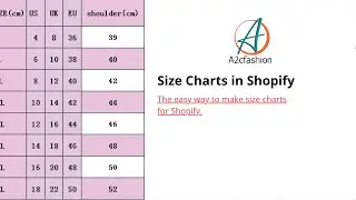 How to make Size Charts in Shopify the quick way!