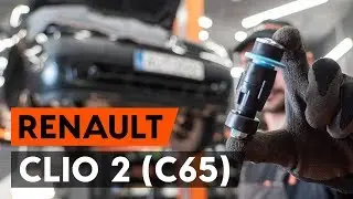 How to change front anti roll bar link / front drop link on RENAULT CLIO 2 (C65) [TUTORIAL AUTODOC]