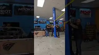 How NOT to remove a car lift...