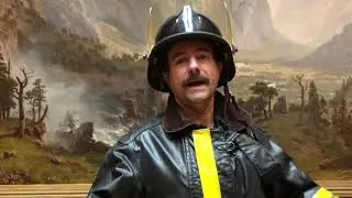 Safety Officer Jim gives a tour of the Saint Johnsbury Athenaeum