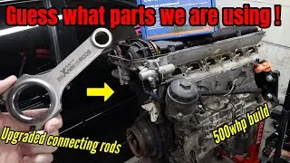 Upgraded M54 connecting rods from Maxpeedingrods - 500WHP BMW e46 boosted racecar engine build