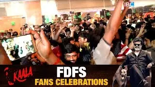 KAALA FIRST SHOW FANS Celebration KAALA FDFS | Rajinikanth | Pa Ranjith