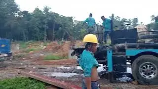 Cleaning pumpcrete truck
