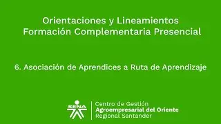 7.  Asociar Aprendices a una Ruta de Aprendizaje