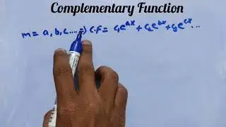 Complementary Function Of Differential Equation || #viral #trending #maths @satishprajapat07
