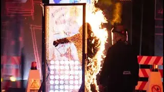 Pablo Castellano juega con fuego en su Salto en llamas - El Desaf&iacute;o