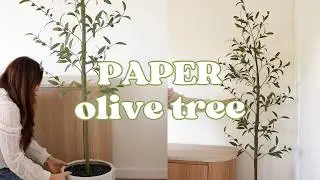 Оливковое дерево из бумаги своими руками 🌿 Реалистичное оливковое дерево из картона для украшения...