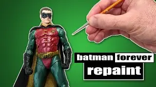 TUTORIAL - A More Screen-Accurate Robin | McFarlane Batman Forever Custom Action Figure Repaint