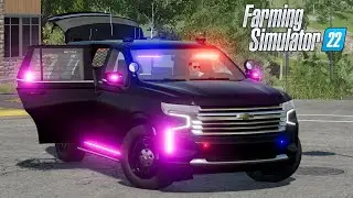 FS22 - PATROLLING THE CITY w/ Chevrolet Tahoe - POLICE Car mod for Farming Simulator 2022 Roleplay