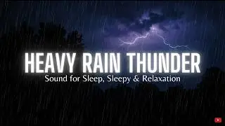 Can't Sleep Tonight? Try Listening to Natural Rain Sounds⛈️Real Heavy Rain & Mighty Thunder at Night